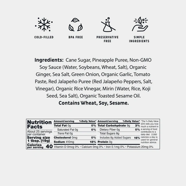 Sweet Pineapple Japanese Barbecue Sauce, 16.5oz