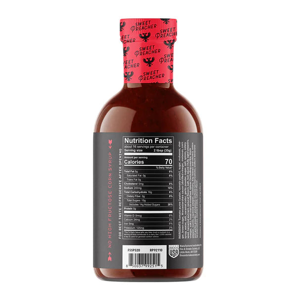 Fire & Smoke Society - Sweet Preacher BBQ Sauce