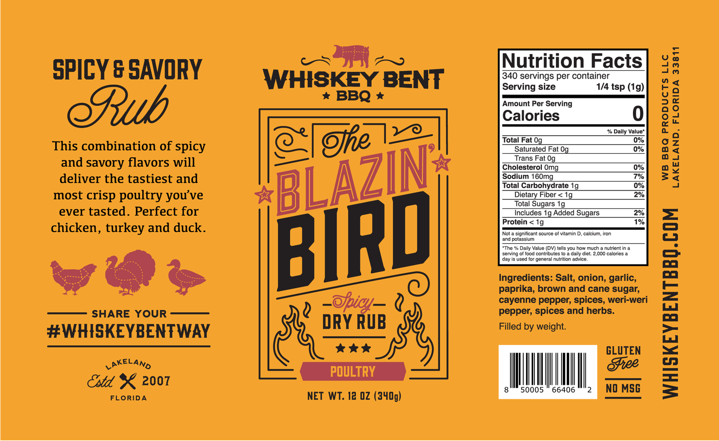 The Blazin Bird - Spicy Poultry Rub