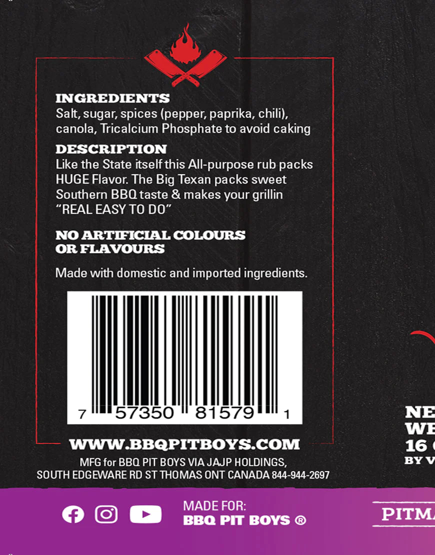 BBQ Pit Boys "Big Texan"