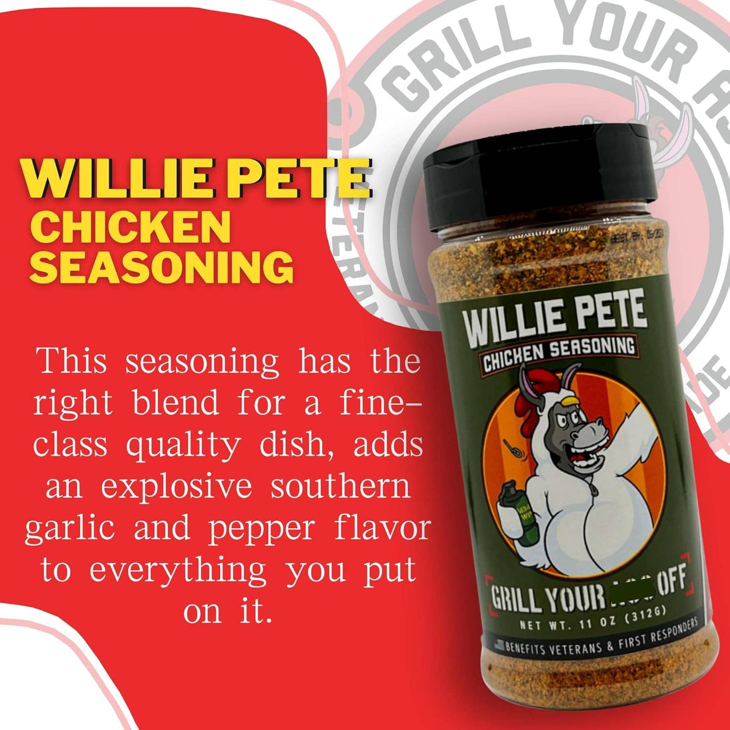 Grill Your Ass Off - Willie Pete Chicken Seasoning
