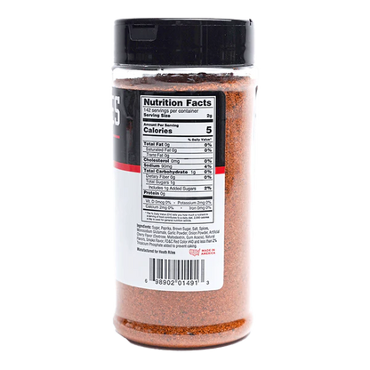 Heath Riles - Cherry Rub nutrition and ingredients label