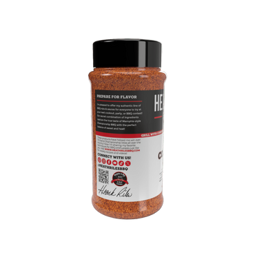 Heath Riles - Competition BBQ Rub seasoning bottle left side view