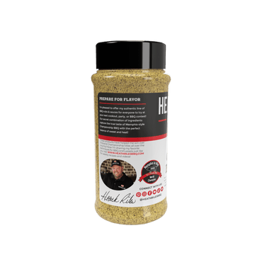 Heath Riles - Garlic Butter seasoning bottle left side view