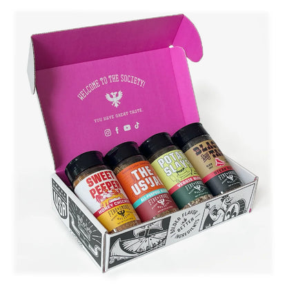 Fire & Smoke Society Mixed Spices & Seasonings (4 Pack), BBQ Gift Pack