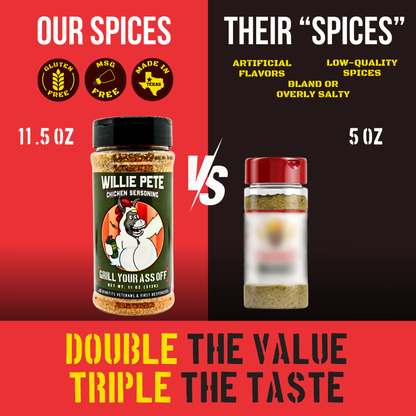 Grill Your Ass Off - Willie Pete Chicken Seasoning