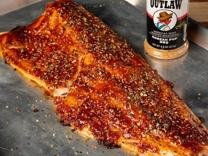 Salmon with Dan-O's Outlaw Korean Pop BBQ